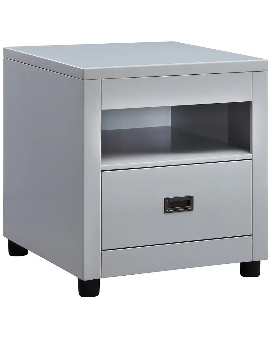 Eleanor End Table with Drawer - Dove Gray, Wood image
