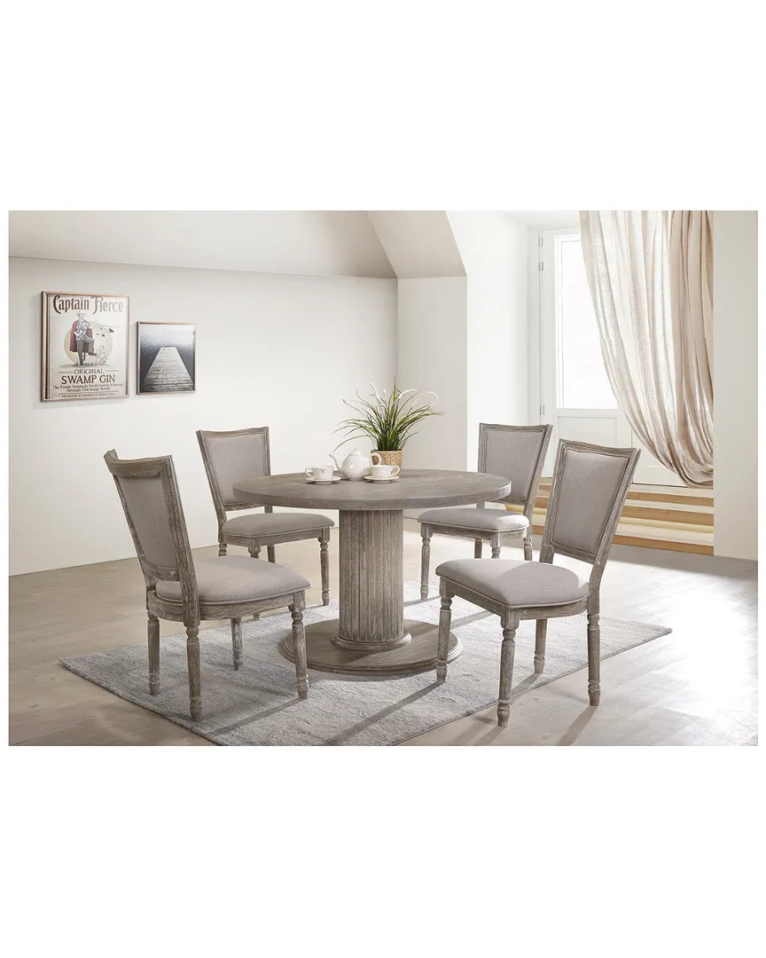 Gabrian Side Chair Set of 2 - Beige, Fabric