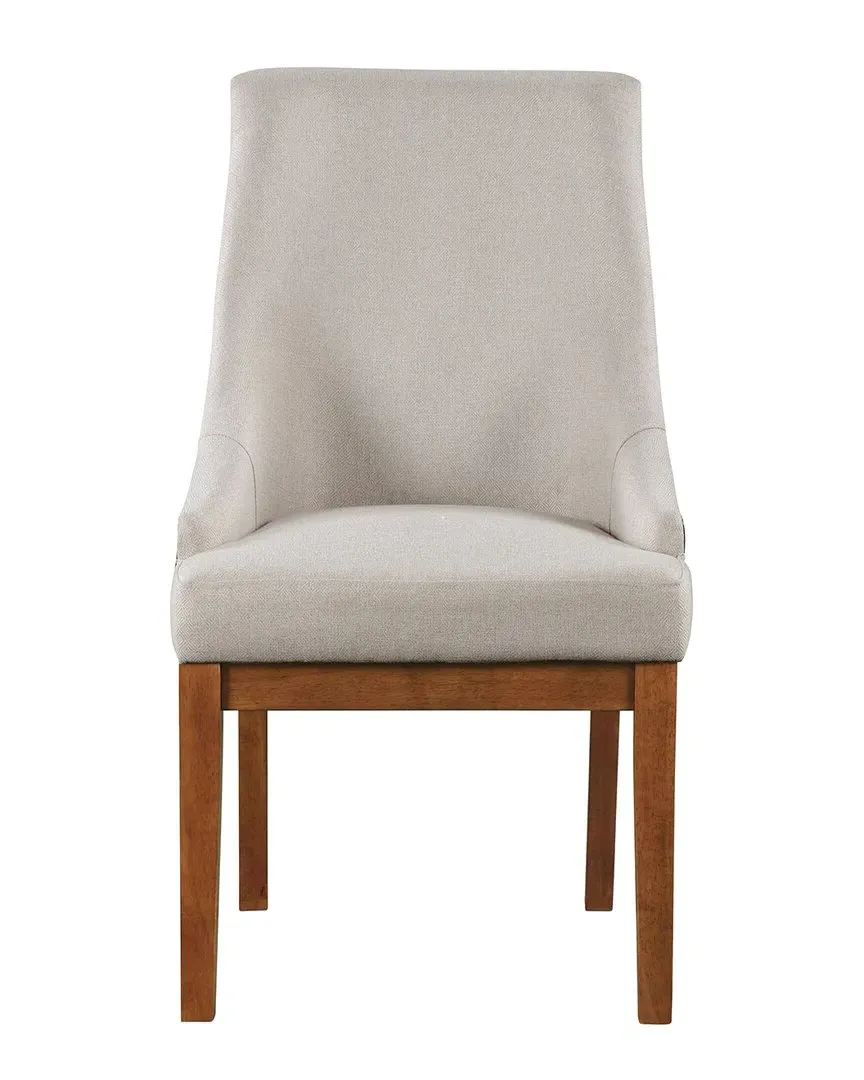 Gilsea Set of 2 Side Chairs - Brown, Synthetic Leather