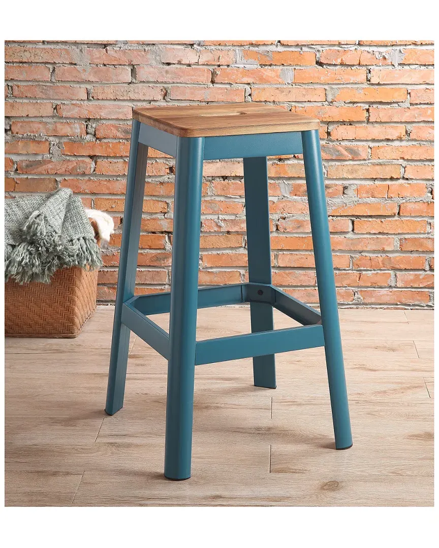 Jacotte Bar Stool - Natural, Teal image