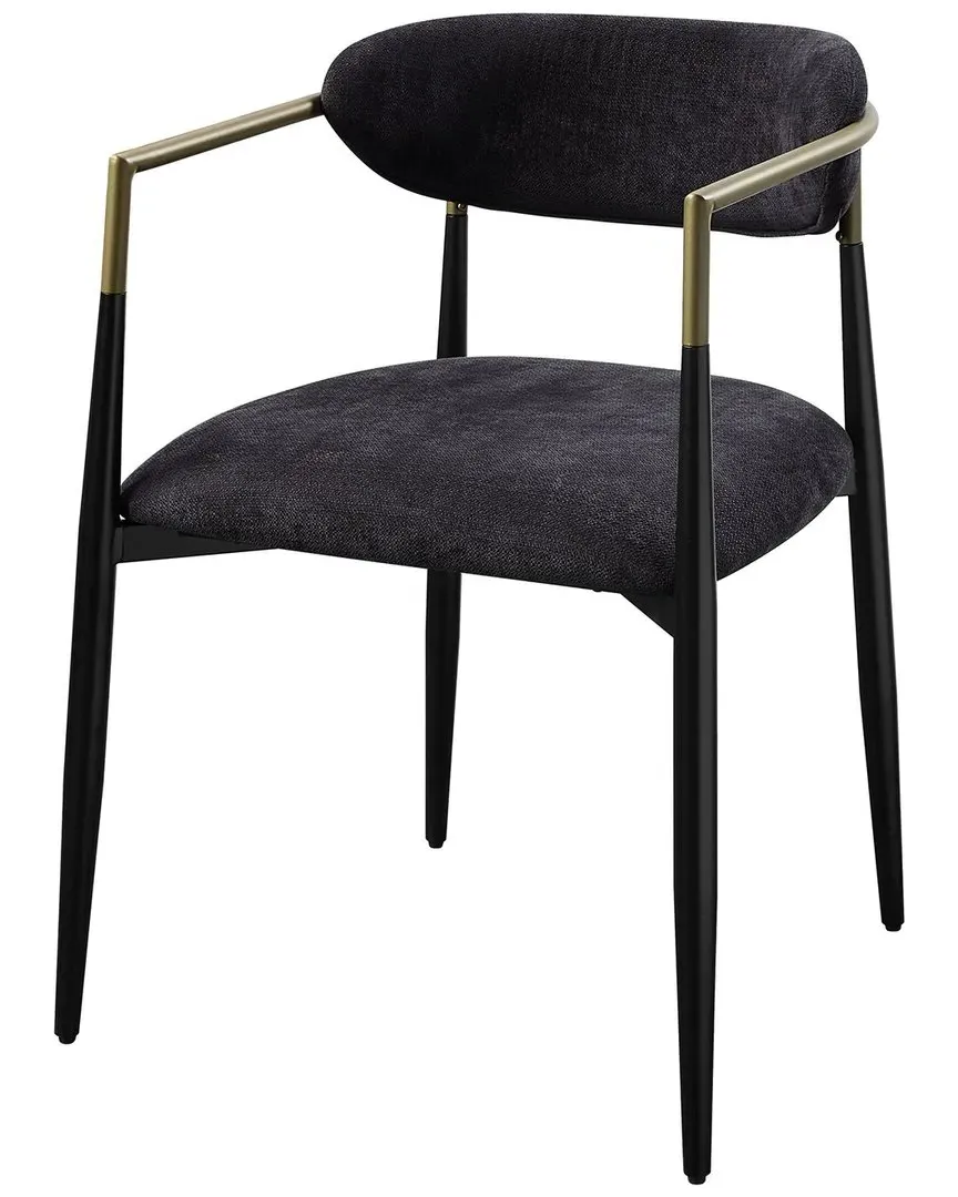 Jaramillo Set of 2 Side Chairs - Black, Chenille