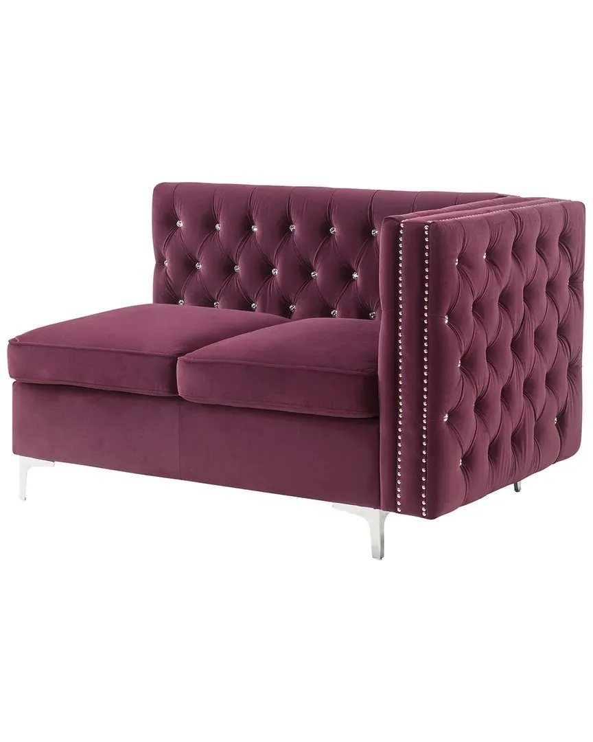 Jaszira Modular Couch Arms Piece - Burgundy, Velvet image