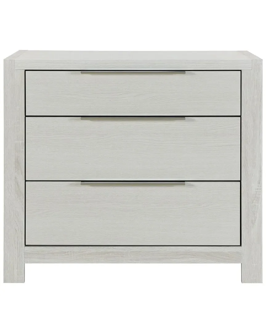 Jehoram 3-Drawer Nightstand - Beige, Wood image
