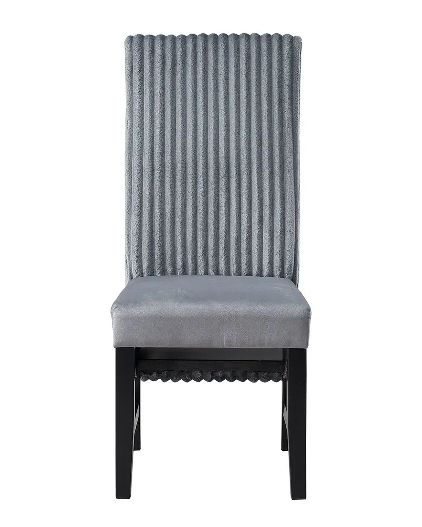 Kini Side Chair Set of 2 - Grey, Corduroy