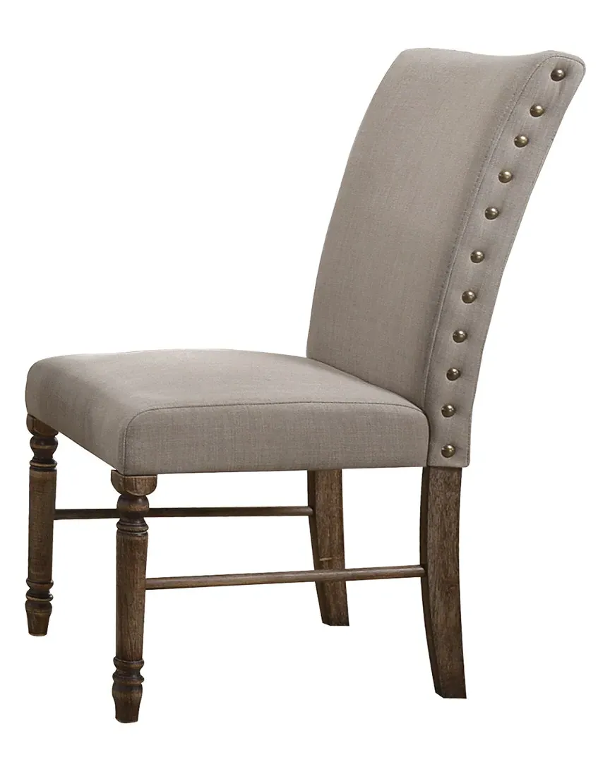 Leventis Set of 2 Side Chairs - Cream, Linen