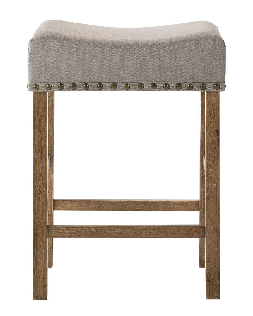 Martha II Counter Height Stool Set of 2 - Tan, Linen image