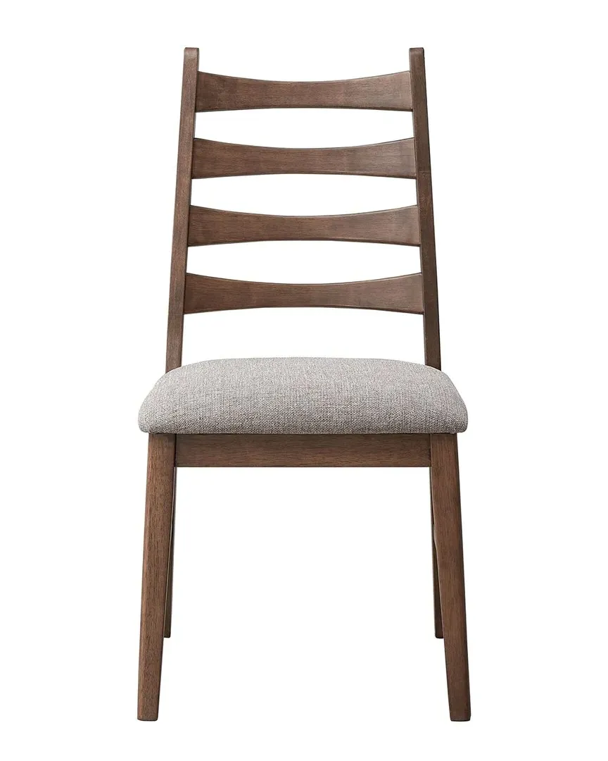 Mayah Set of 2 Side Chairs - Grey, Linen