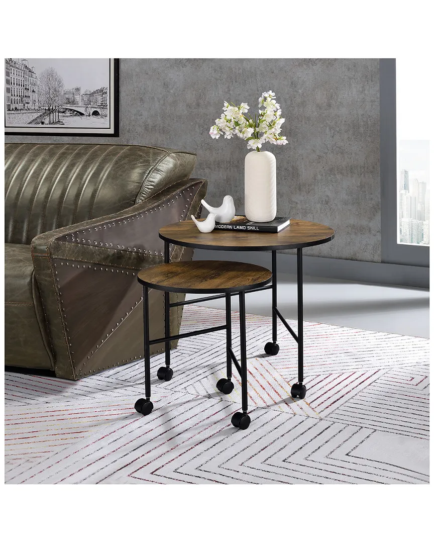 Oblis 2-Piece Nesting Tables - Vintage Oak image