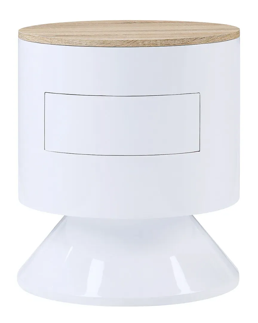 Otith Accent Table with Drawer - White image