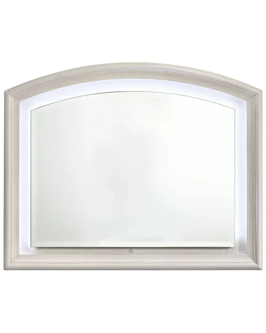 Ramondi Arched Mirror with LED Lighting - Antique White image