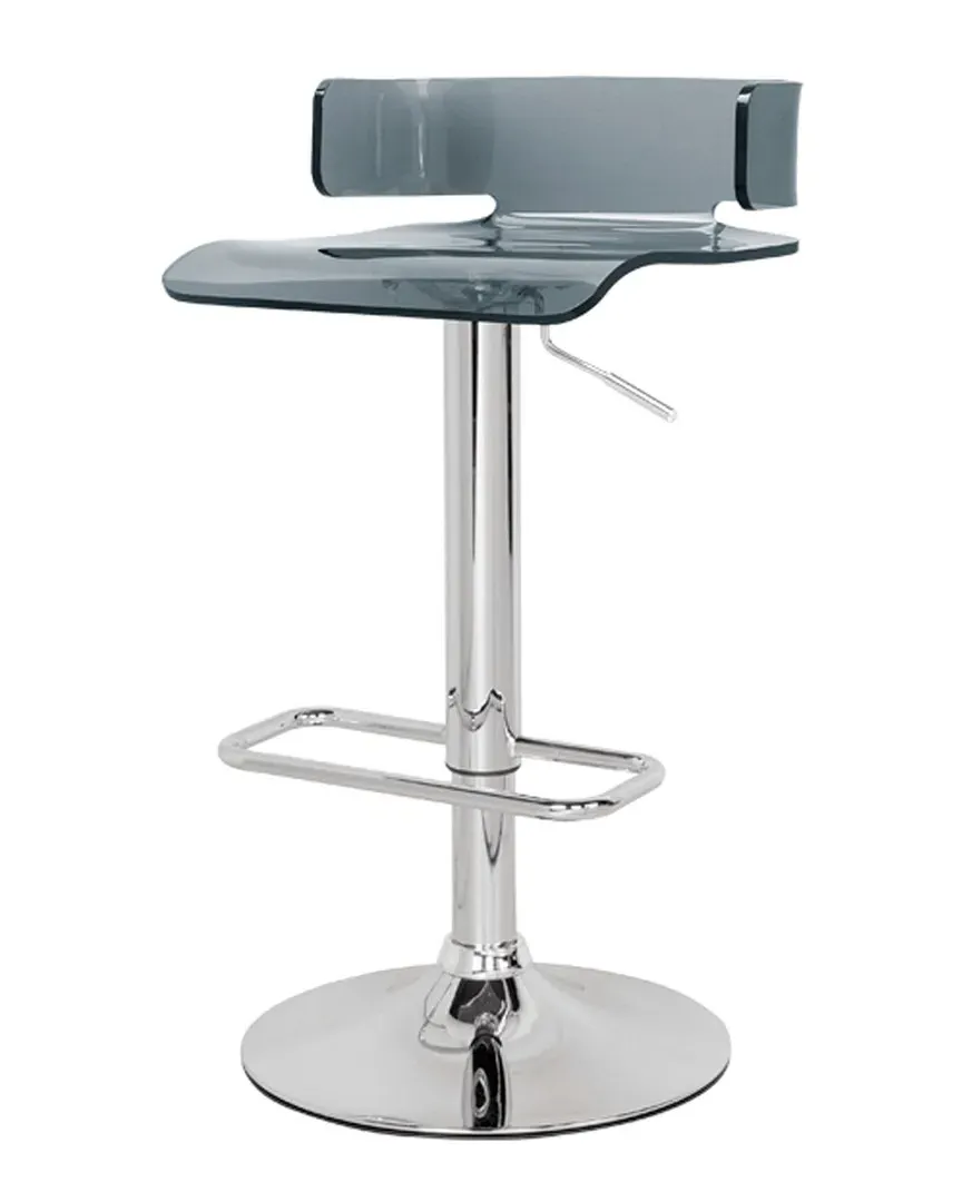 Rania Adjustable Stool - Grey, Chrome image
