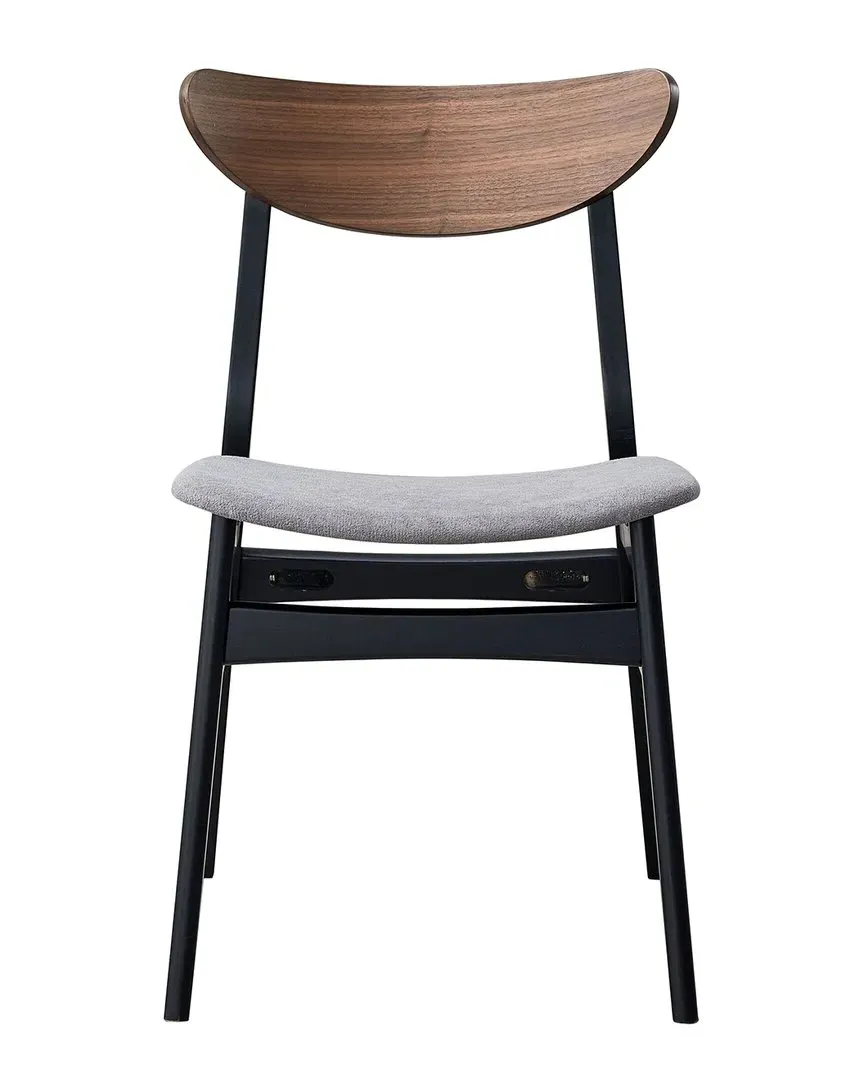 Rebi Side Chair Set of 2 - Grey, Linen