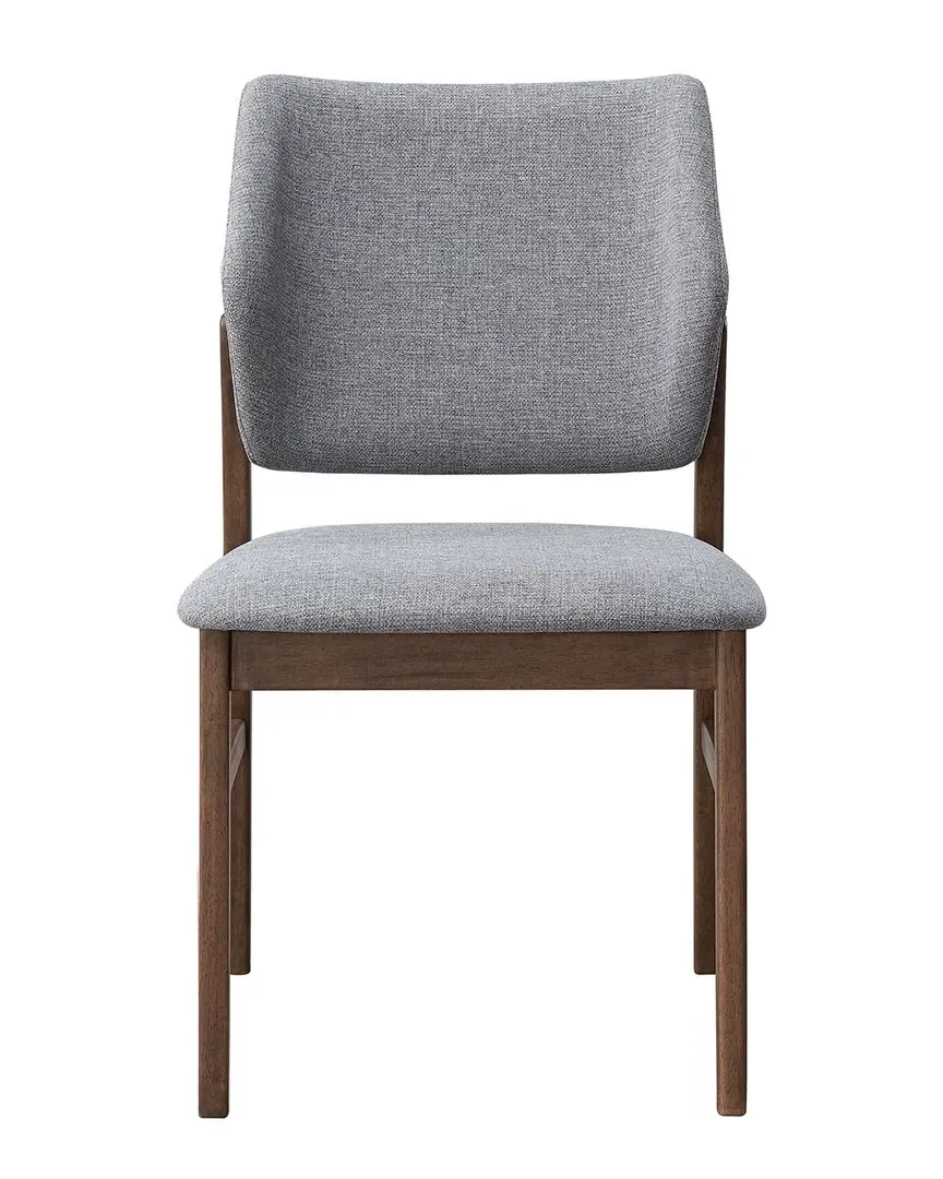 Sarha Set of 2 Side Chairs - Grey, Linen