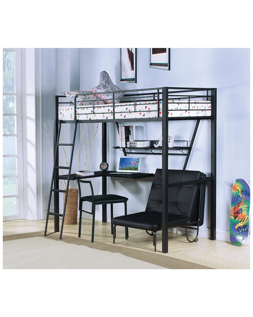 Senon Adjustable Futon Chair - Silver, Metal image