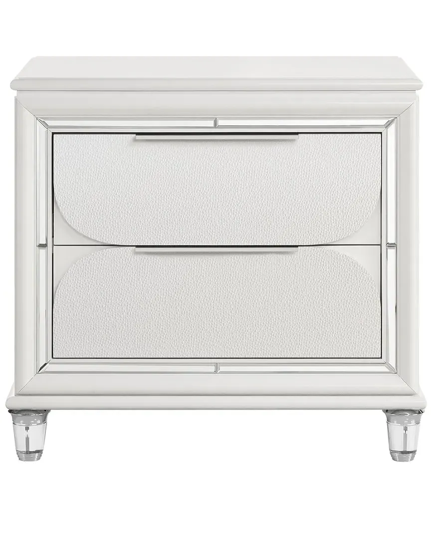 Tarian Nightstand with Storage - Pearl White, Wood image