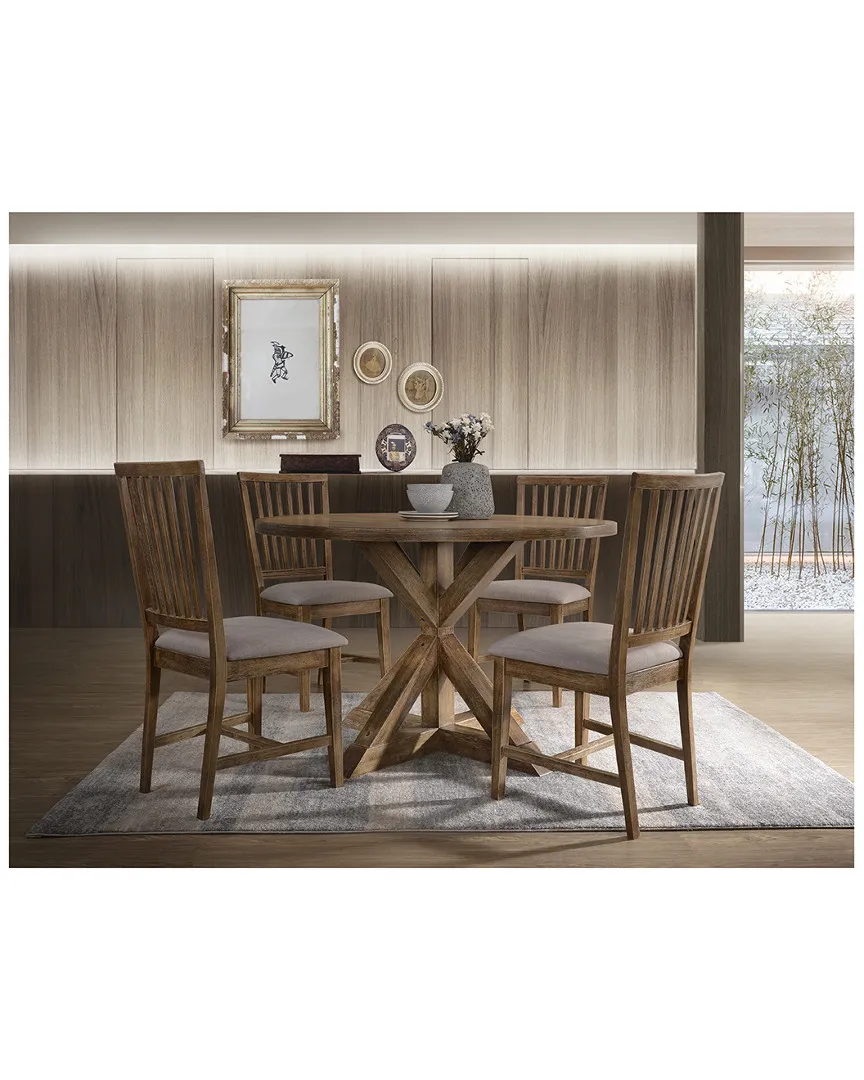 Wallace II Side Chair Set of 2 - Tan, Linen