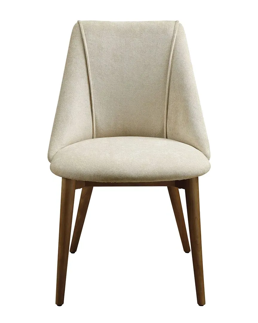 Willene Side Chair Set of 2 - Beige, Microfiber