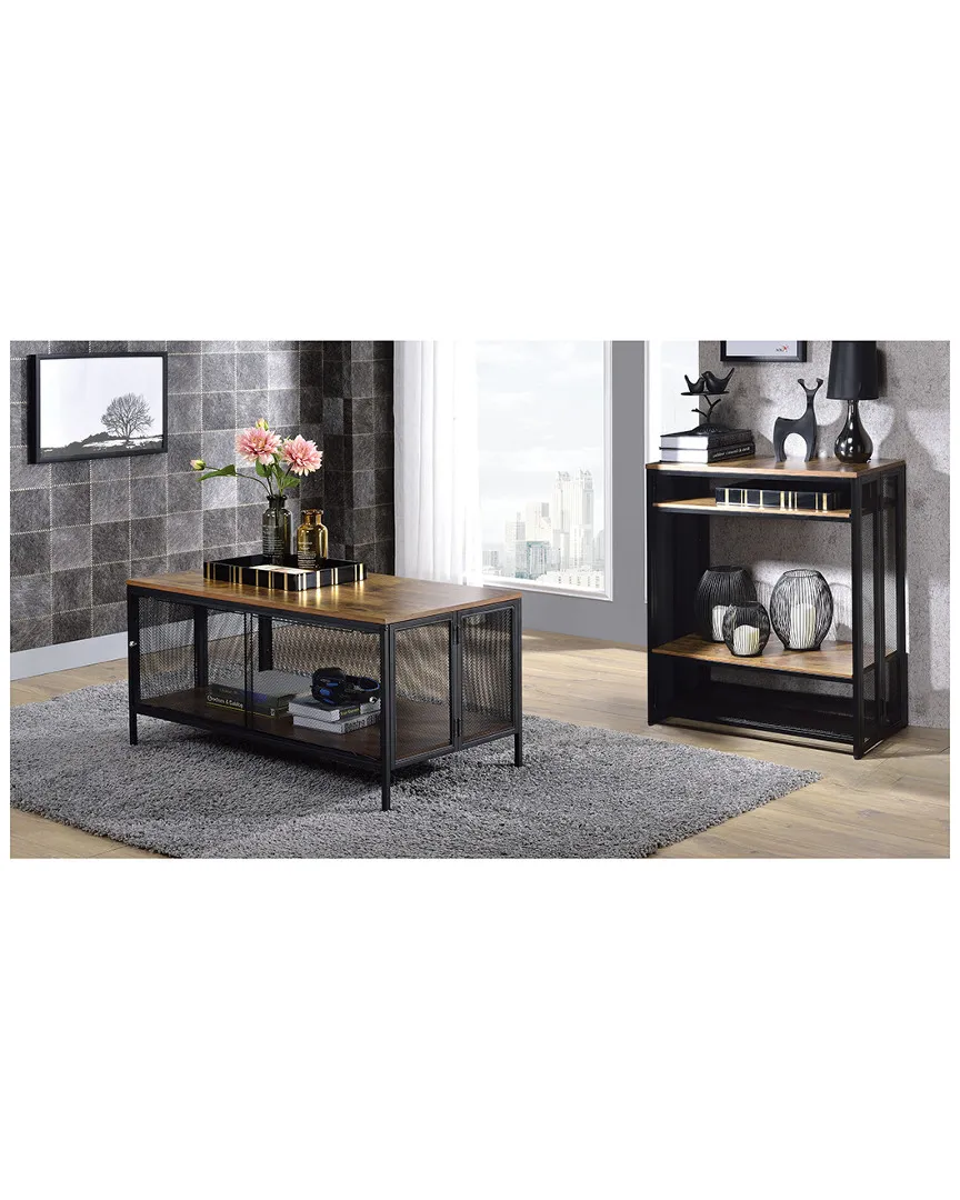 Winam Coffee Table - Antique Oak, Metal image