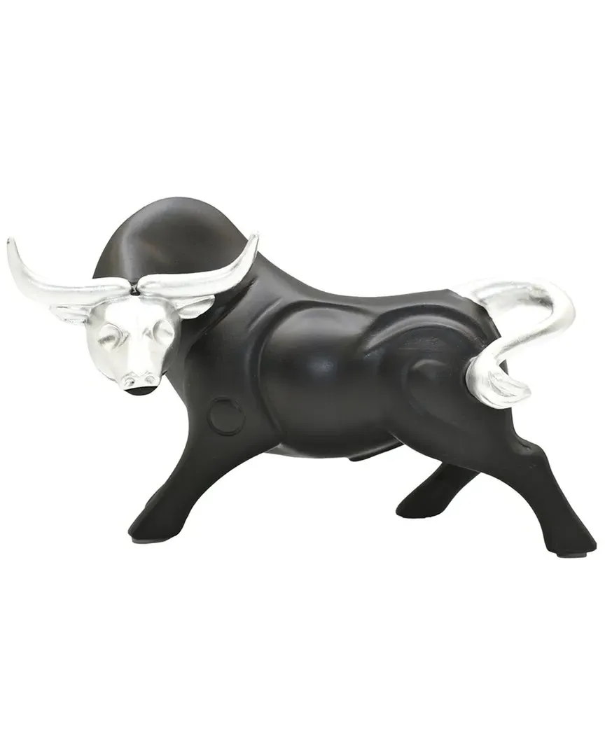 Strong Bull Sculpture - Black, Resin image
