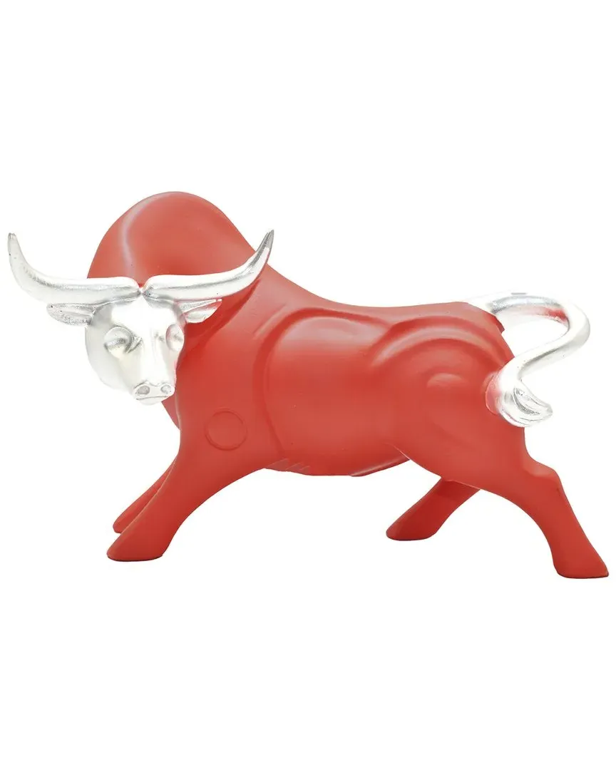 Strong Bull Sculpture - Red, Resin