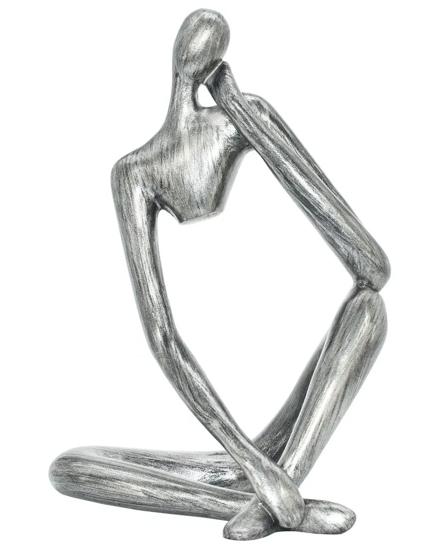 Thinking Man Sculpture - Pewter, Resin