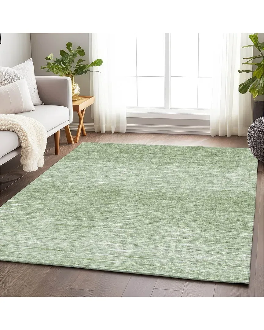 Washable Area Rug - Green, Polyester