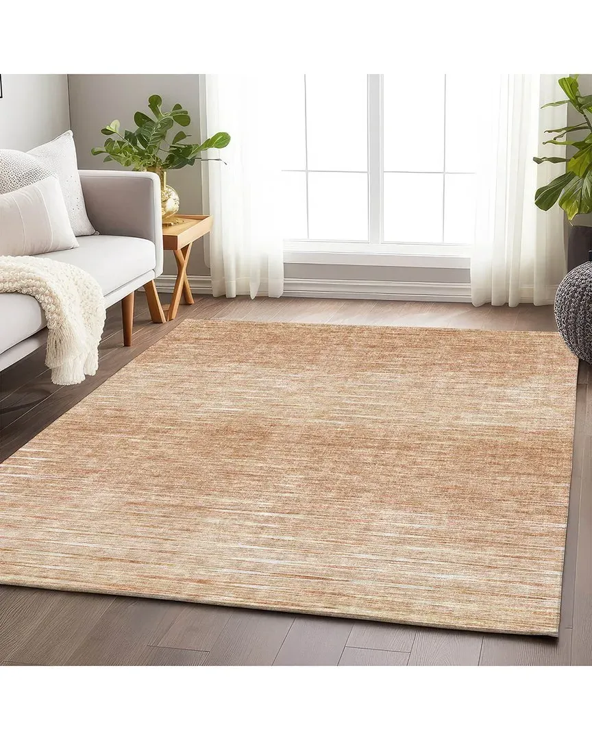 Washable Area Rug - Orange, Polyester
