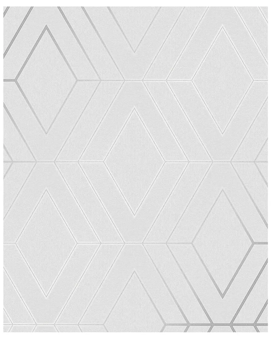 Adaline Geometric Wallpaper - Light Grey, Vinyl image