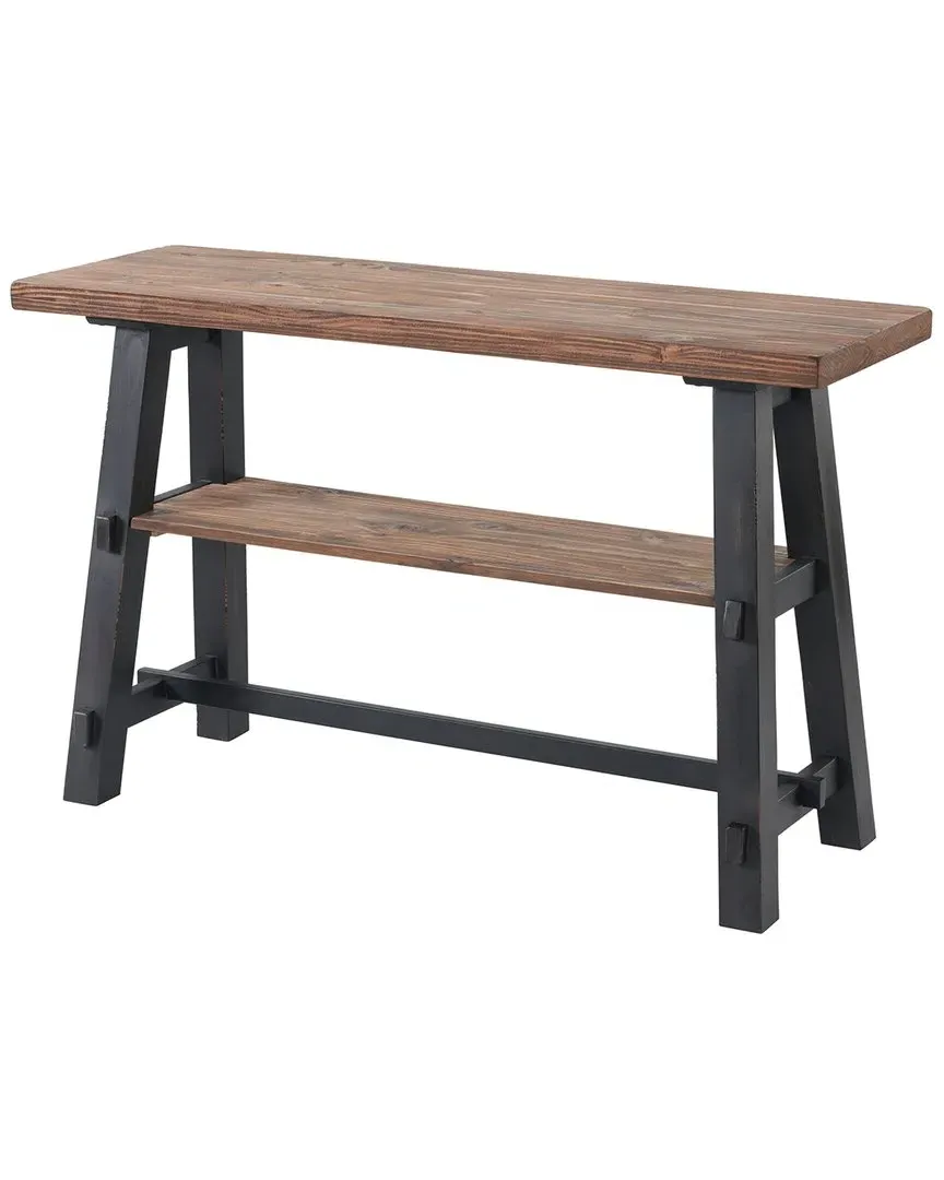 Adam 48In Solid Wood TV Console with Shelf - Rustic Natural, Pine