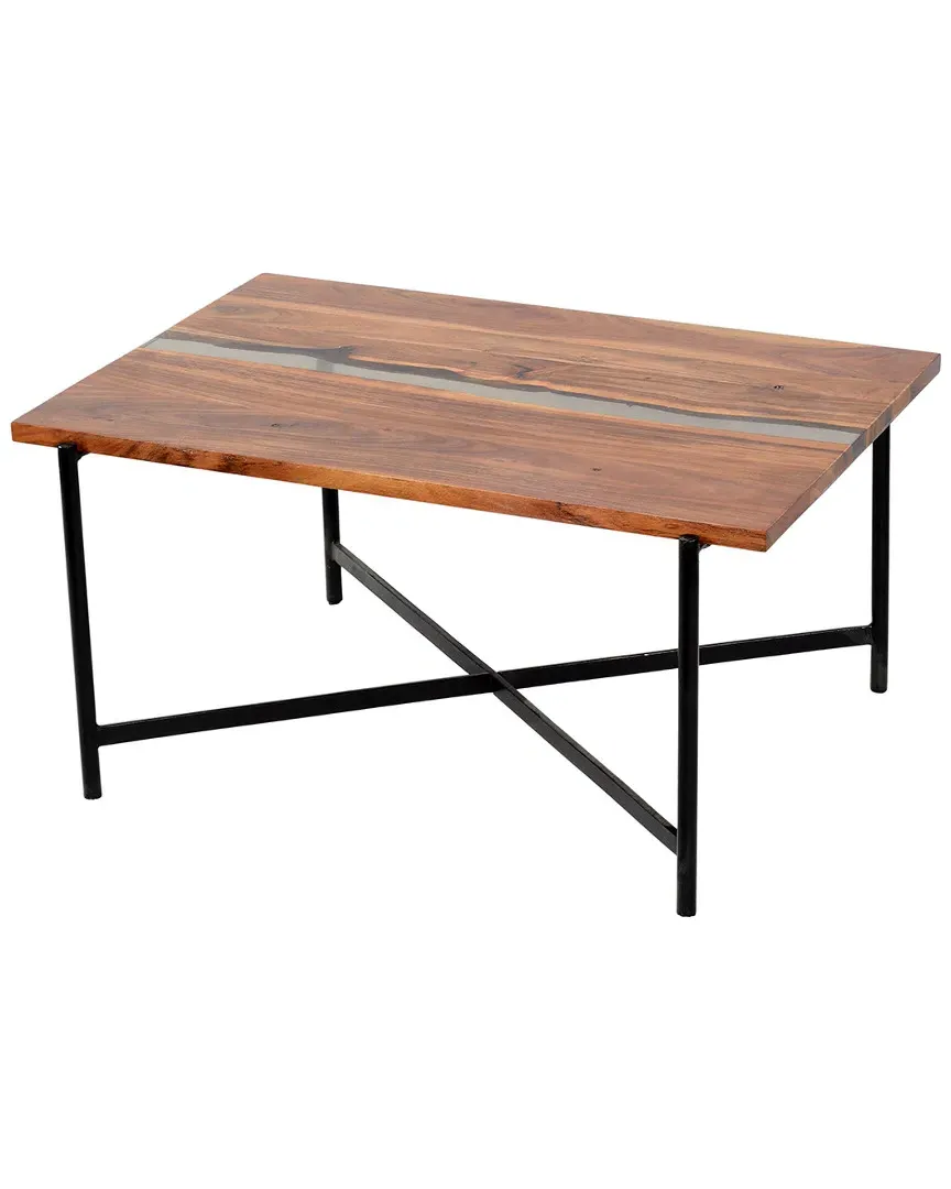 Alaterre Rivers Edge Coffee Table - Acacia Wood, Acrylic image