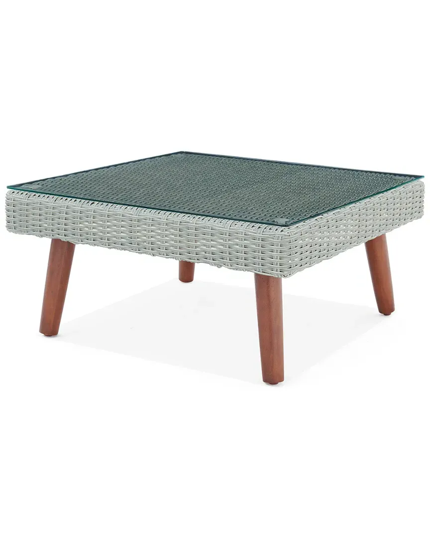 Albany Square All-Weather Wicker Coffee Table - Grey image