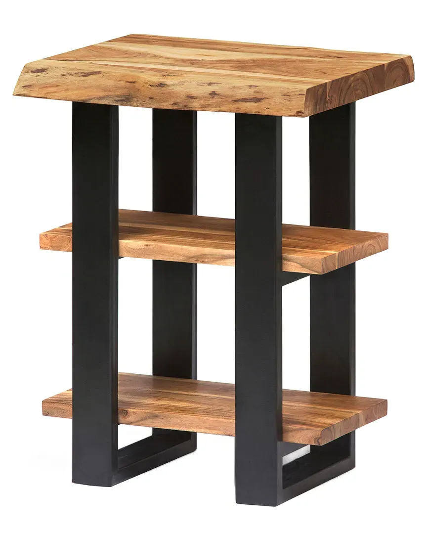 Alpine Live Edge 2-Shelf End Table - Acacia