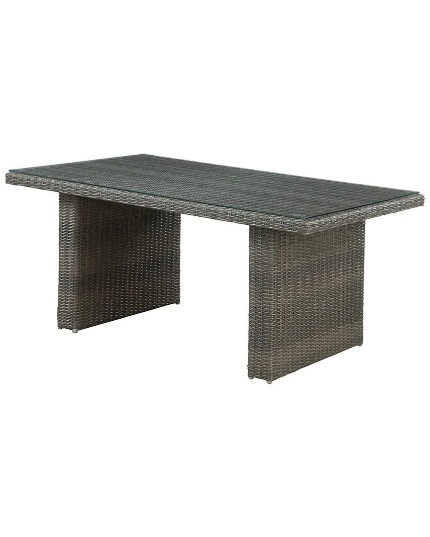 Asti Outdoor Cocktail Table - Dark Grey, Wicker