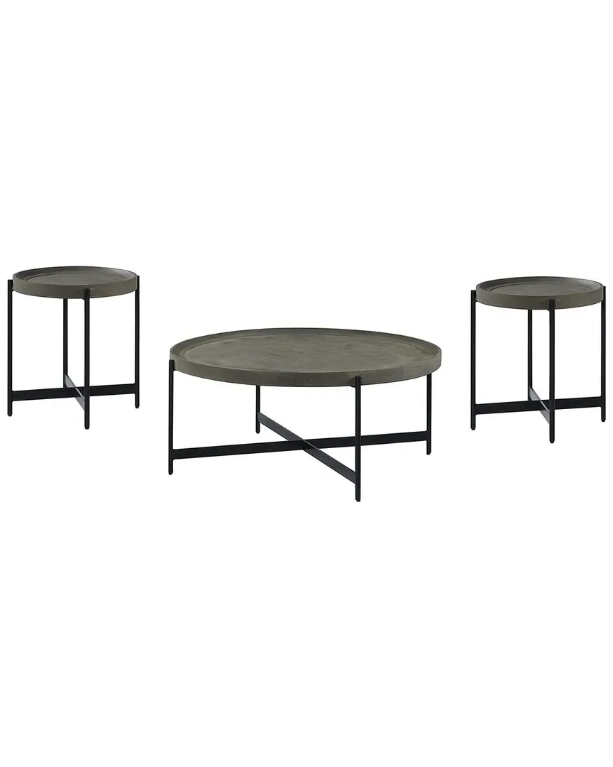 Brookline 3-Piece Coffee Table Set - Concrete Grey image