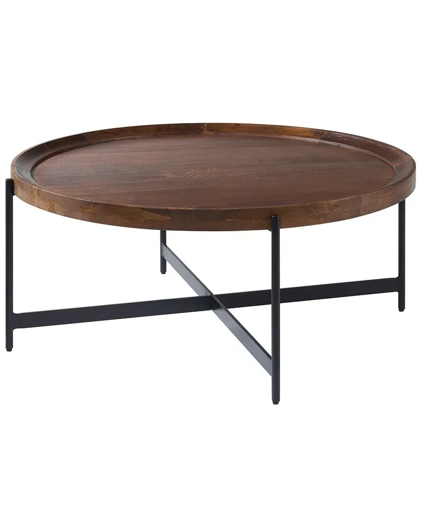 Brookline Round Coffee Table - Medium Chestnut, Acacia Wood image