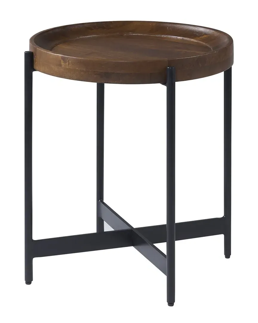 Brookline Round End Table - Medium Chestnut, Acacia Wood image