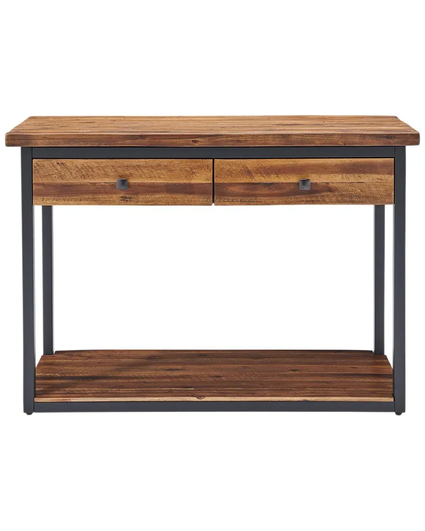 Claremont 43in Console Table with Drawers - Rustic Wood