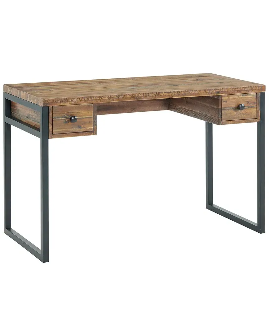 Claremont 48in Desk with Drawers - Rustic Wood