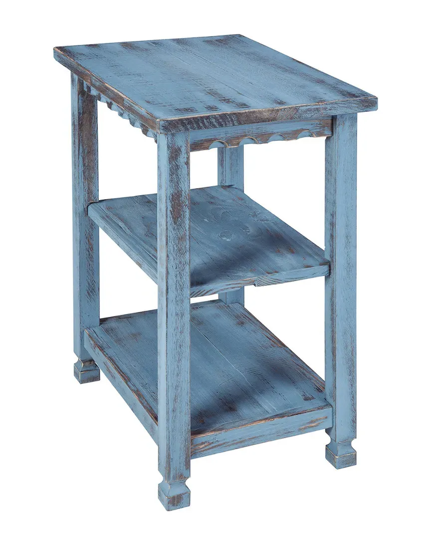 Country Cottage 2-Shelf End Table - Blue