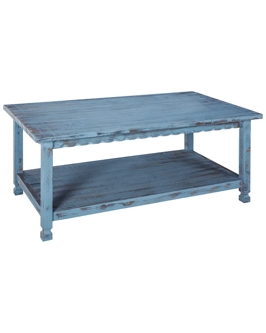 Country Cottage Coffee Table with Storage - Blue image