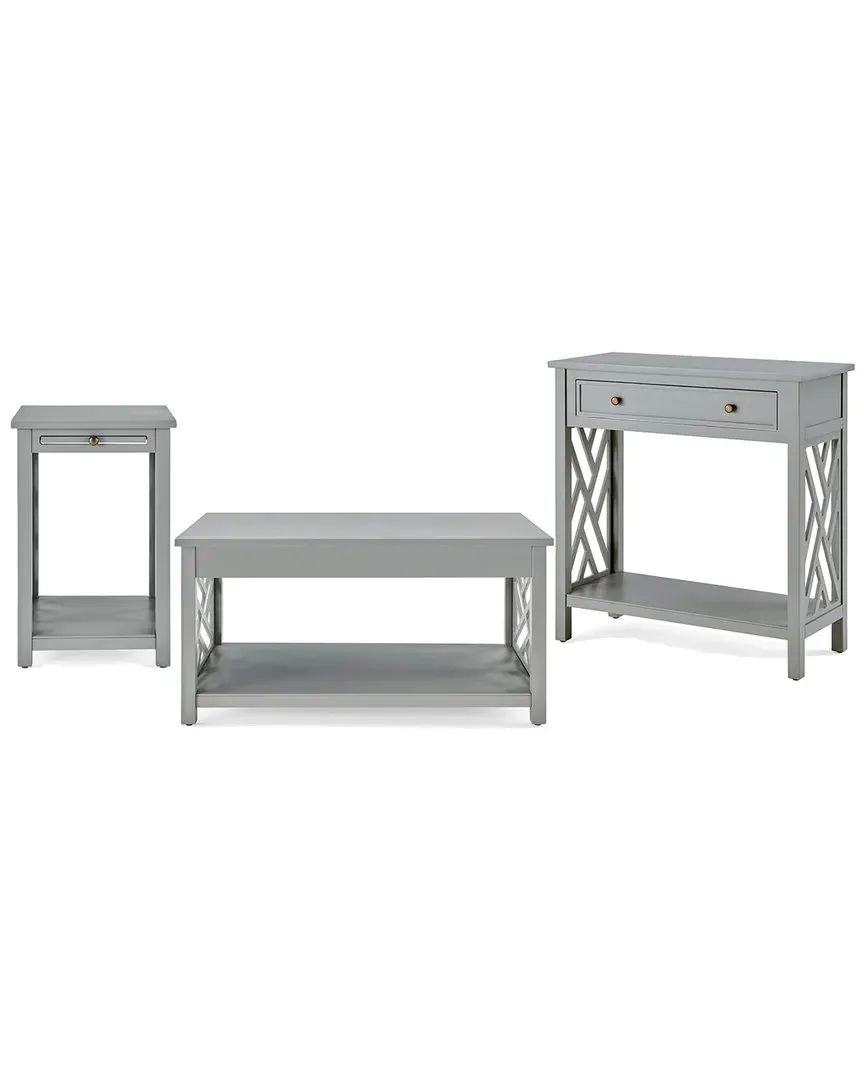 Coventry 3-Piece Table Set with Storage - Grey image