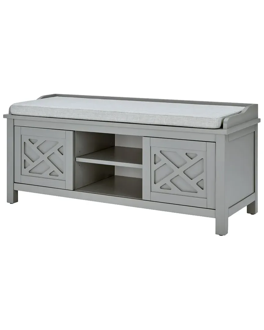Coventry 45in Storage Bench with Cushion - Grey image