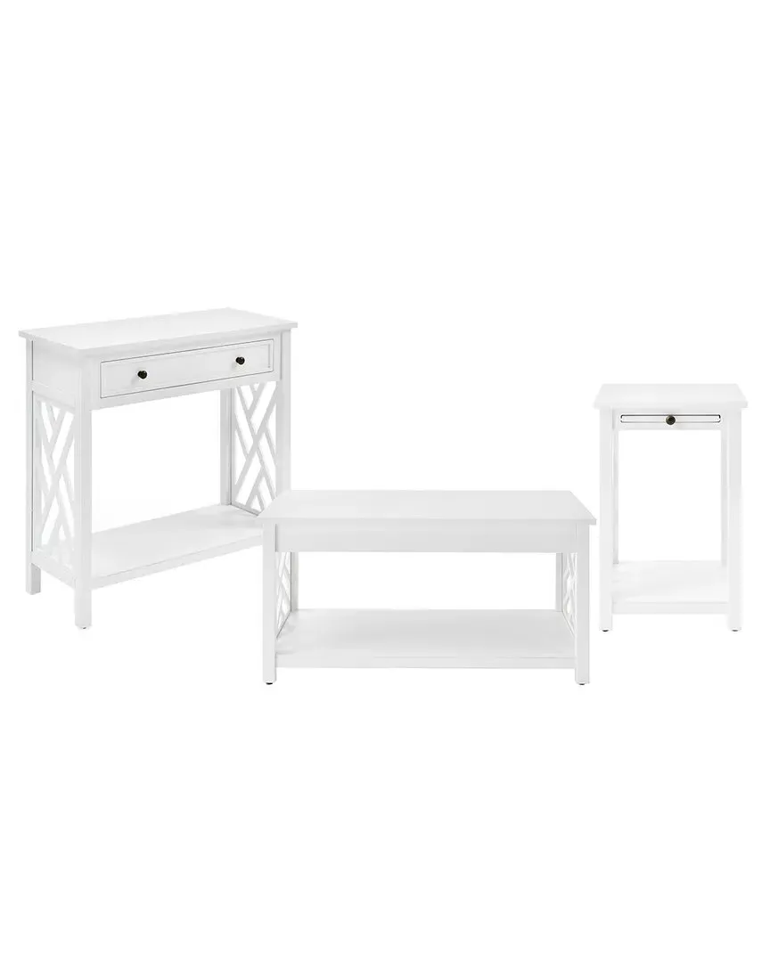 Coventry Coffee Table, End Table & Console Set - White