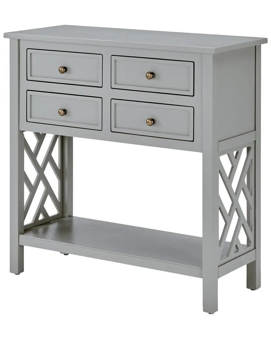 Coventry Console Table with 4 Drawers - Grey, Wood image
