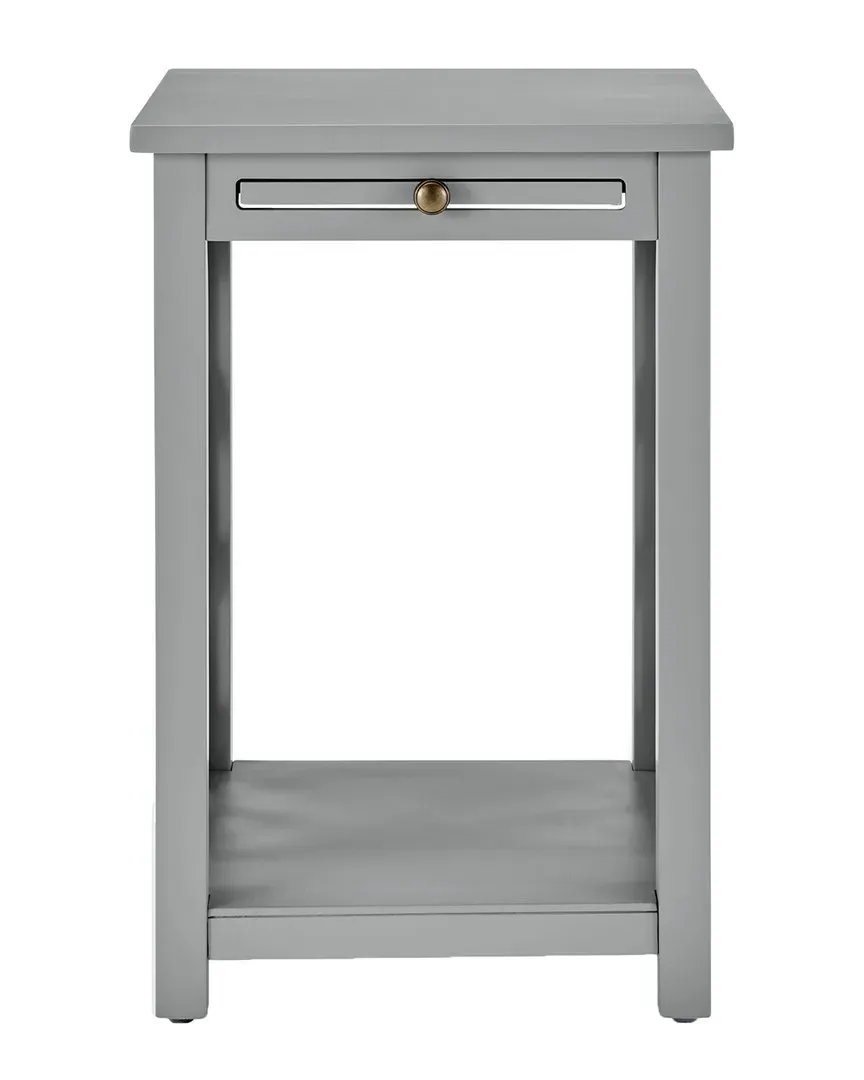 Coventry Square End Table with Tray Shelf - Grey, Wood