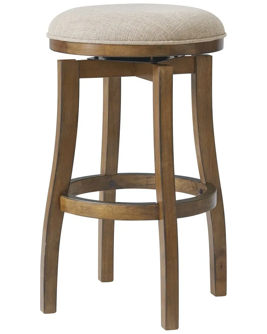 Ellie Round Bar Height Stool - Brown, Rubberwood image