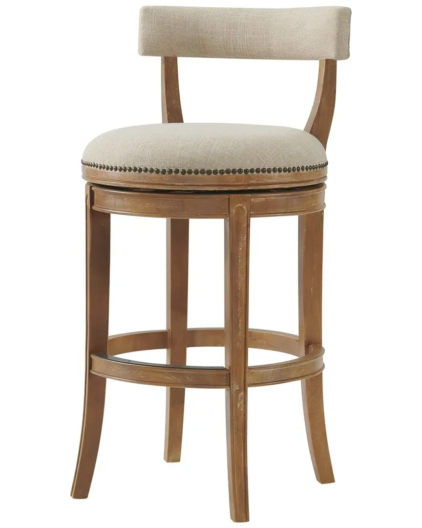 Hanover Swivel Bar Height Bar Stool - Brown, Rubberwood image