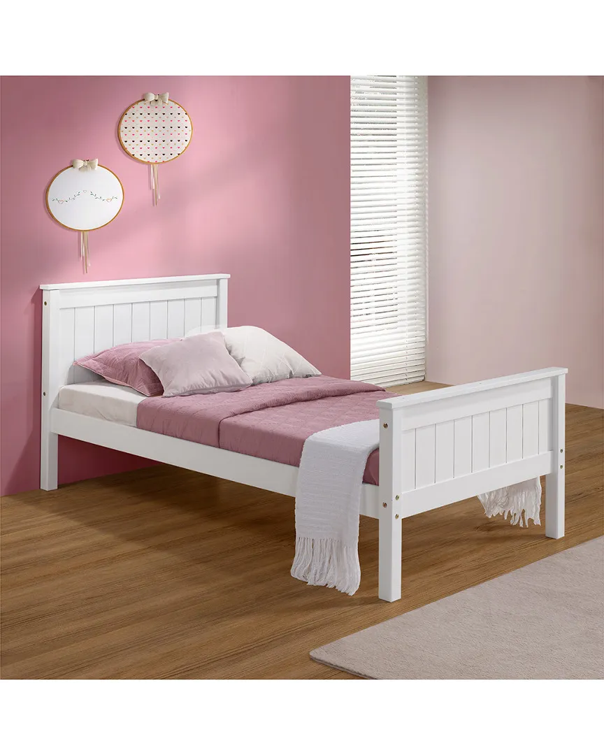 Harmony Twin Platform Bed - White, Pine