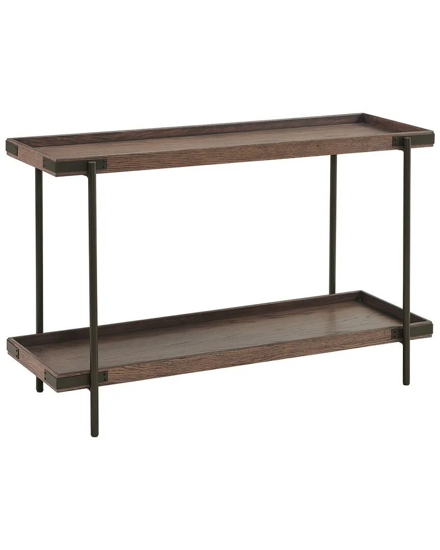 Kyra 48In Console Table with Shelf - Oak, Metal