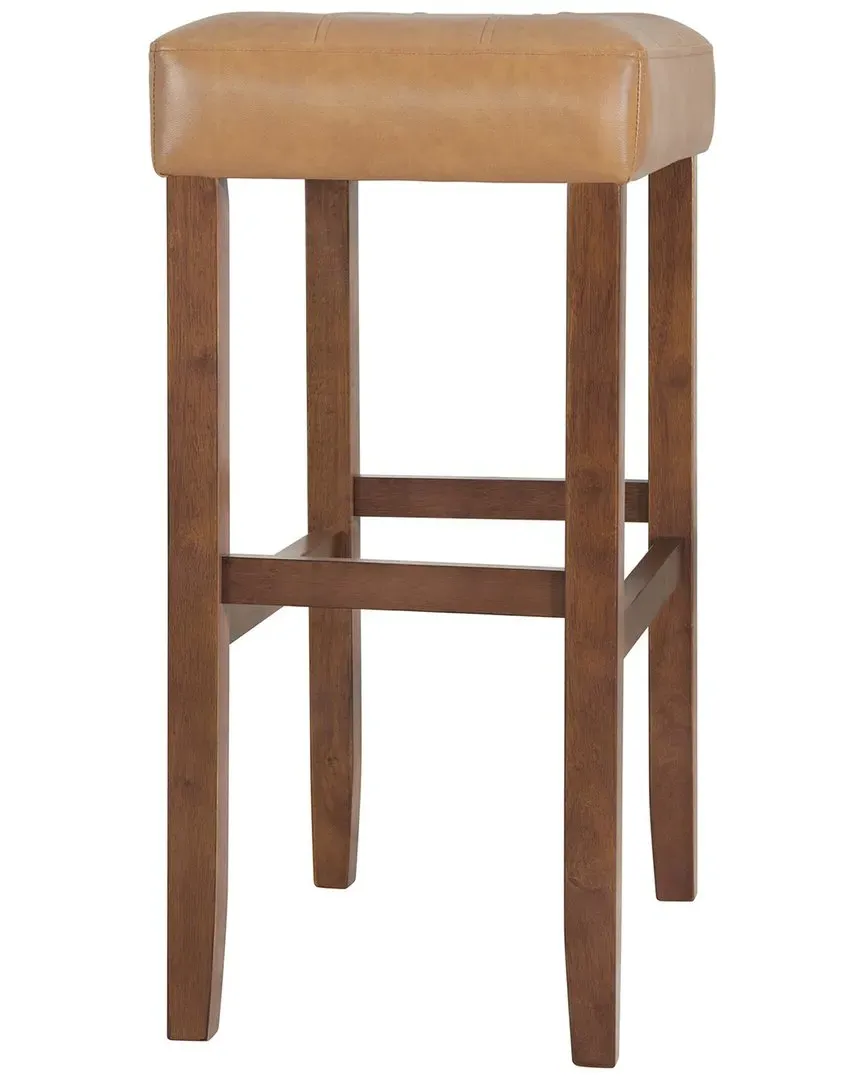Madison Backless Bar Height Stool - Walnut, Rubberwood